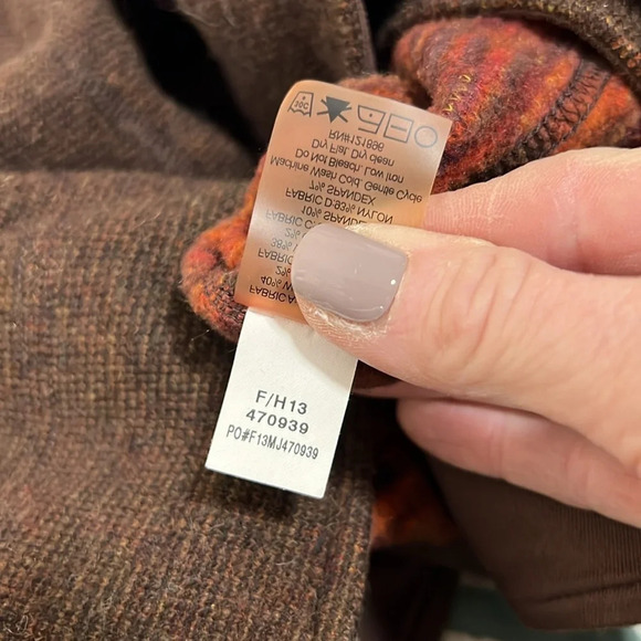 Title Nine Women’s Brown Wool Side Zip Knit Jacket Size Large - Picture 13 of 15